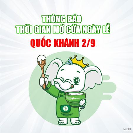 THÔNG BÁO LỊCH MỞ CỬA BÁN HÀNG DỊP LỄ QUỐC KHÁNH 02/09